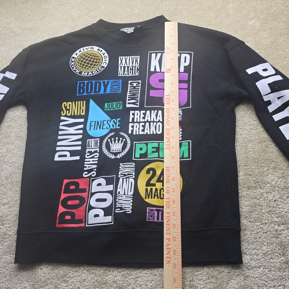 XXIVK‎ Magic World Tour Graphic Sweatshirt Black Men's Size L - Picture 9 of 11